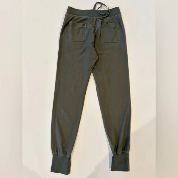 Uniqlo 100% Cotton Sage Olive Green Women's Jogger Pants Size Small Relaxed Fit - Picture 11 of 13